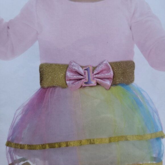 Birthday Kit Include Tutu Leg Warmers crown Headband 4 Piece set - Picture 10 of 13